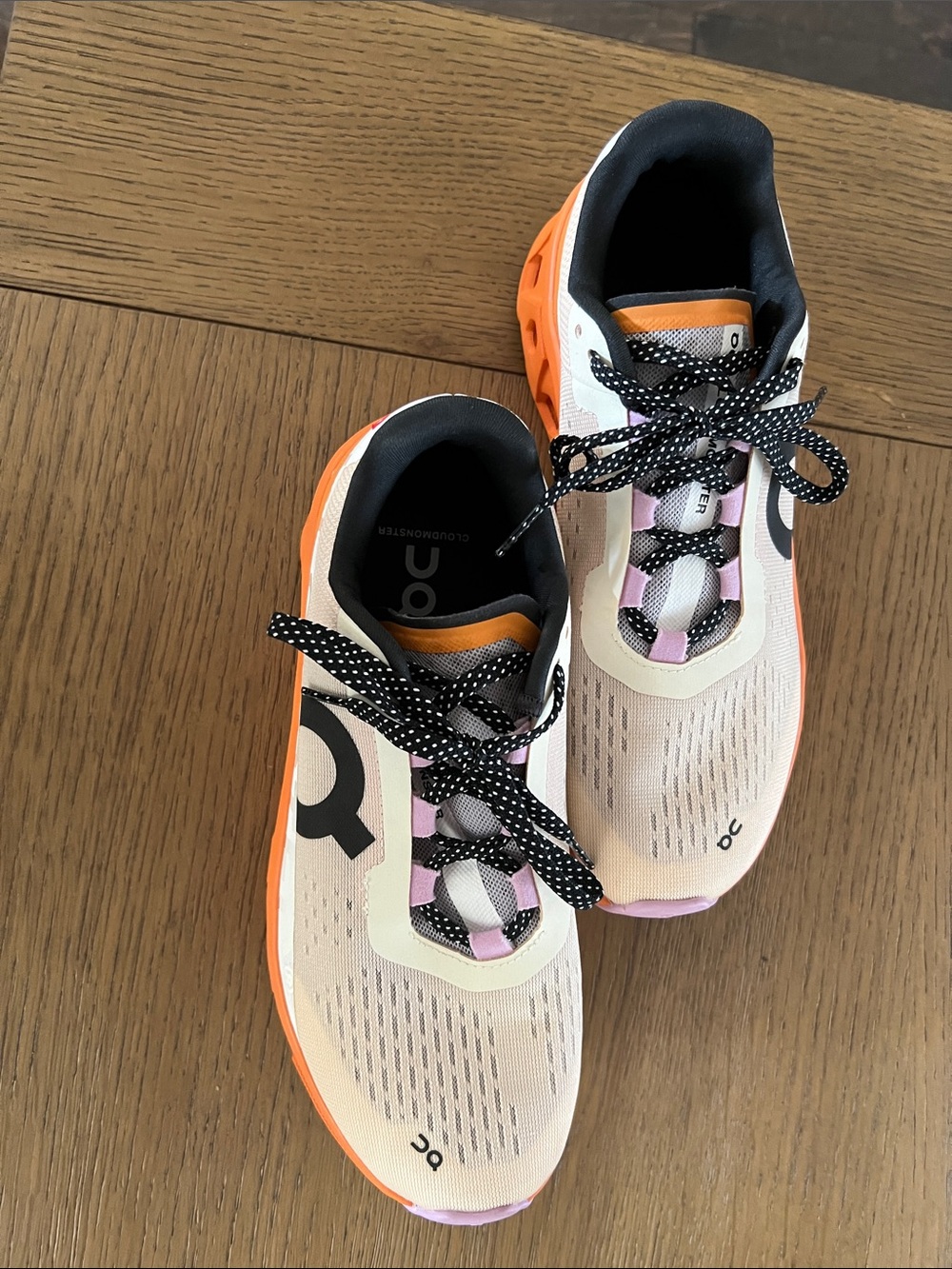 On Running Women’s Orange and White Cloud-Style Sneakers - Picture 2 of 4